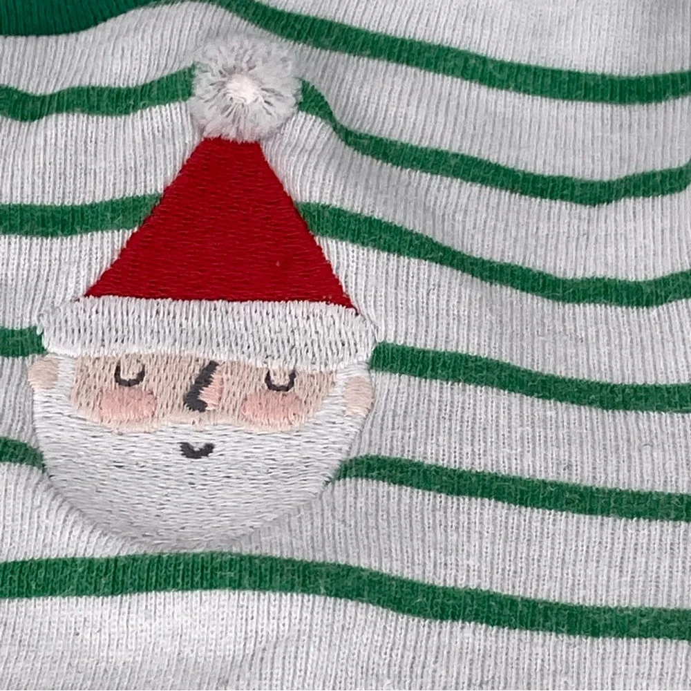 Rabbit Bear Santa striped Christmas pyjamas set 24M